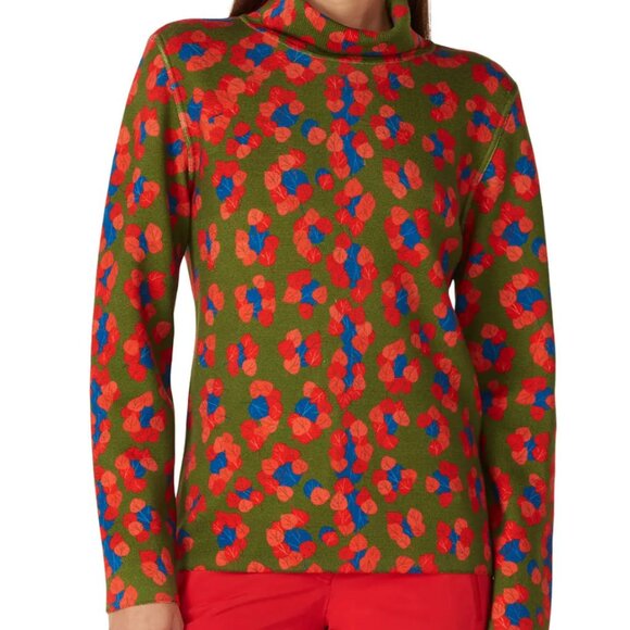 AZTECH MOUNTAIN Aspen Leopard Turtleneck Size 40 - Picture 1 of 11